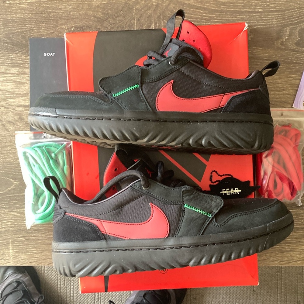 Jordan 1 Low React Fearless Ghetto Gastro. Size 10